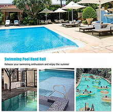 Easy to Install Handrail with Bottom Plate for Inground Pools Entrances Stainless Steel 3-Bend Small Deck Safety Rail (Thickness:1.0mm) ()