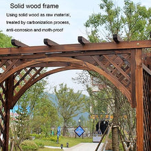 MELPHI Wooden Garden Arch with Double Gate, Arbor Garden Arch for Climbing Plants, Wooden Arch with Trellis for Outdoor Garden, Backyard (Size : 180cm)