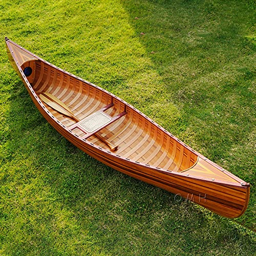 Wooden Boat USA 10-Foot Wooden Canoe with Ribs Curved Bow Natural Wood