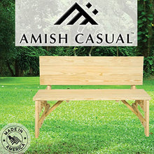 Amish Casual 2-in-1 Heavy-Duty 800 Lb Convertible Picnic Table Bench (Unfinished)