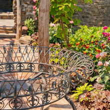 Set of 3 Round Iron Wire Basket Plant Stands "London 1820" (Antique Bronze)
