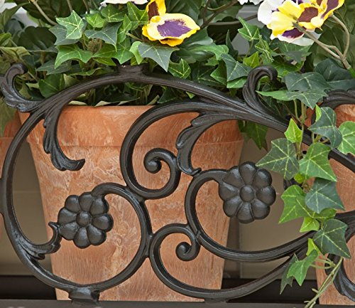 Windowbox 60in French Quarter Aluminum Window Box Cage Black