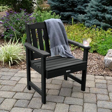highwood Lehigh (2) Garden Chairs with Folding Side Table, Black