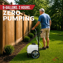 The ROP Shop Battery Powered 9 Gallon Cart Sprayer with Lithium-Ion Battery Pack and Charger