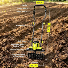 Thlabe Corded Electric Tiller Cultivator Lightweight 14In Tilling Width and 9In