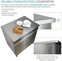 Transolid OUC3224 Outdoor Kitchen 32-in x 24-in x 37-in Single Utility Cabinet, Stainless Steel