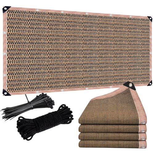 LJTGFHP 90% Sun Shade Cloth, 20 x 200 ft Pergola Shade Cover Canopy with Grommets, Sun Screen Fabric Tarp for Patio, Outdoor, Garden, Backyard, Mocha