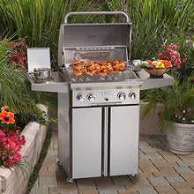 American Outdoor Grill L-Series 24 Inch Propane Gas Grill On Cart With Side Burner And Rotisserie Kit