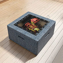 Fire Pit with BBQ Grill Shelf, for Garden Patio Outdoor, Fire Bowl Out of Steel with an Edging of Artificial Stone with Waterproof Cover