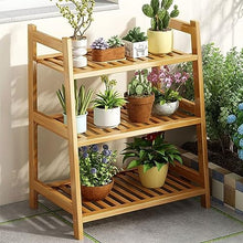 Anticorrosive And Moisture-proof Wooden Flower Stand Simple Plant Trellis Classical Ladder Holders Easy To Install Ladder Frame For Garden Living Room Plant Display Rack Stepped Plant Trellis