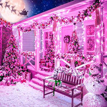 LAMPHOME Pink Valentine's Light, 1200LED (24pk of 50L) Mini Christmas String Lights,Pink Lights for Outdoor Valentine's Day Garland Wedding Party Xmas Tree Decoration,Commercial Grade