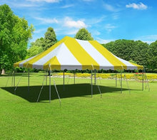 TentandTable 20' x 30' Premium Commercial Pole Tent with Yellow & White Top