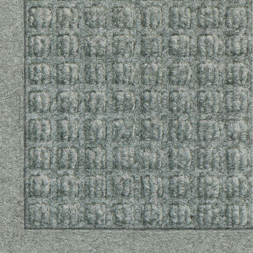 WaterHog Fashion Mat | Commercial-Grade Entrance Mat with Fabric Border – Indoor/Outdoor, Quick Drying, Stain Resistant Door Mat (Medium Grey, 6' x 12')