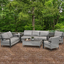 National Outdoor Living Westfields Collection 6-Piece All-Weather Patio Bistro Set Grey