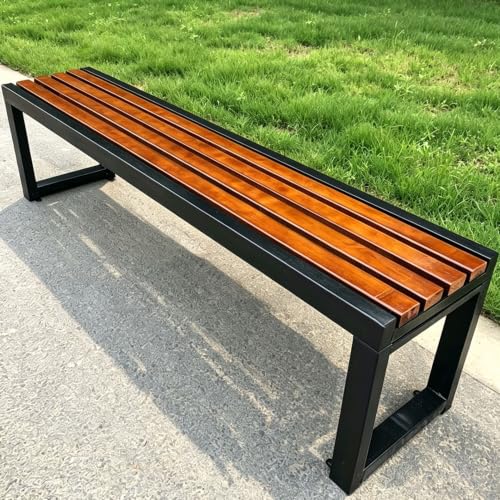 Vttui Patio Bench, Backless Patio Bench, Outdoor Park Bench 100cm