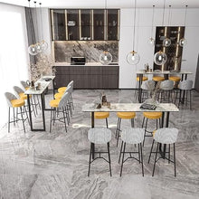 JITUIHOM Bar Table Bar Table Balcony Home Rock Slab Marble Console, Coffee Shop Long High(B)