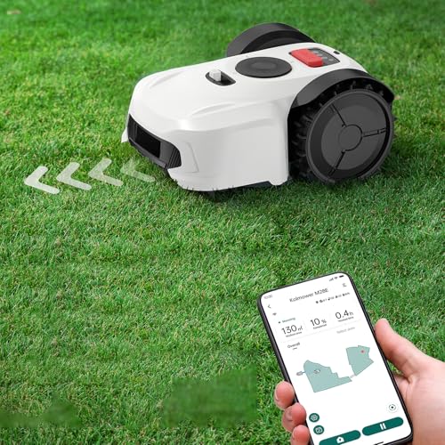 Perimeter Wire Frees Robot Lawn Mower Cuts Small Lawns 2000㎡ with Optical Navigation, Obstacle Avoidance, Low Noise and No Go Function
