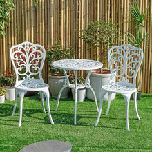 Hi-Line Gift Ltd. Classic Comfort- White Cast Aluminium Bistro Set