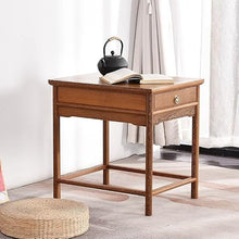 GKOKG Coffee Tables Wooden Small Tea Table Sofa Side Chinese Style Square Balcony Cabinet