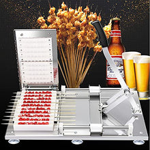 Dntum Commercial Manual BBQ Skewer, Manual Kebab Skewer Maker, Stainless Steel Skewer Maker, 10 Strings Barbecue Skewers, CE/FCC/CCC