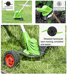 AMYYTL Electric Grass Trimmer Grass Mower Edging Tool Electric Small Household Lawn Mower Rechargeable Multifunctional Lawn Mower Adjustable Mowing Height