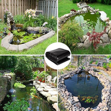 LWJQRSP Heavy Duty Black Pond Liner 8x16m with Underlay Sealing Film for Swimming Ponds Fountains Water Gardens and Waterfalls