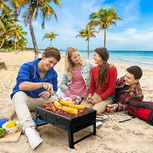 Barbecue Grill Charcoal Grill Barbecue Portable BBQ - Stainless Steel Folding Grill Tabletop Outdoor Smoker BBQ for Picnic Garden Terrace Camping Travel 15.35''x11.41''x2.95''
