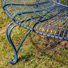 Zaer Ltd. International Victorian Style Round Metal Tree Bench in Victorian Style Paris 1968" (Cobalt Blue)