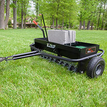 Brinly Tow Behind Combination Aerator Spreader with Weight Tray, 40-Inch, Flat Black