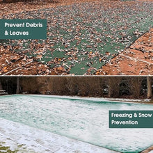 ZAQYCM Wood Deck Pool Safety Cover for Inground Pools, Autumn/Winter Swimming Pool Protective Covers for Square/Rectangle/Oval/Kidney Pools, High Strength PP Mesh Green Blanket(24x40ft/7.3x12.2m)