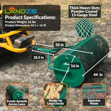 LANDZIE - Compost Spreader 44 Inch, Peat Moss & Top Soil Roller
