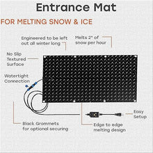 Various Sizes Snow Melting Mat, Residential Snow Melting Heated Walkway Mat, 110V Ice and Snow Melting Mats w/1.8m Power Cord, Slip-Proof, Melts 2 in o of Snow Per (1pcs-60x360cm/(23.6x142in))