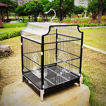 LIOONS Elegant Birdcage Simple Retro Birdcages High Capacity Birdhouse Large Stainless Steel Bird Cage Metal Bird House Carrier for Garden Outdoor Exquisite Beautiful
