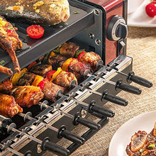YYDS Hot Pot Household Automatic Rotating Electric Barbecue Grill Removable Hot Pot Roasting and Shabu One-Piece Pot Electric Grill (Color : Red)