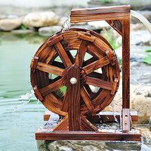 Garden Water Feature Cascading Ornament Fountain fir Wood Waterfall Decoration Freestanding Water Feature Waterwheel Feng Shui Wheels Fountain for Indoor Outdoor Patio Lawn Pond Terrace Balcony (Size