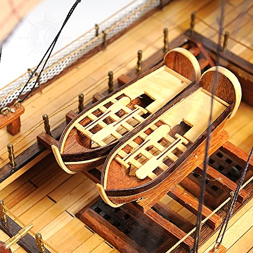 Old Modern Handicrafts Large HMS Surprise Wooden Model Ship Multi Color