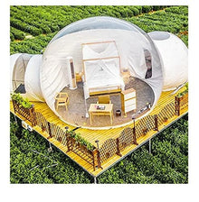 Generic Inflatable Double Rooms Bubble Tent 4M Main 2M Small Clear