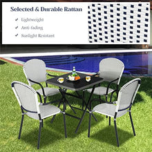 ONMYJFD Set of 4 Patio Dining Chairs with Stackable arms no Assembly Required