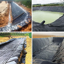 EDGUN 0.2mm Pond Liner for Garden, Black HDPE Small Fish Pond Liners,Rubber Pond Tarp Easy Cutting Underlayment, for Fountains, Water Garden Pond Liners Seals (Size : 6X 10 m)