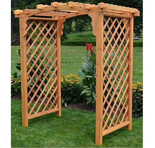 Amish-Made Jamesport Style Cedar Arbor - 5' Wide Walkthrough, Unfinished