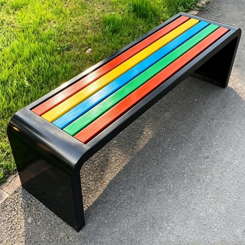Vttui 2 Person Outdoor Bench, Porch Bench, 220cm Multicolor