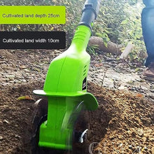 MekUk Garden Tiller & Cultivator Cultivators,Electric Cordless, 20V Portable Hand Tiller, with Rechargeable Battery and Charger, 97-127cm Adjustable Handle for Garden Care Compacted Soils and Lawn Yar