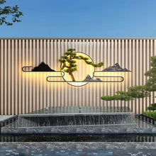 GSOUL Outdoor Wall Lamp Outdoor Courtyard Wall Lamp Chinese Style Villa Garden Background, Screen Landscape Decorative