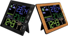JDXQBLD Weather Station, Wireless Forecast Station, Indoor Outdoor Temperature Humidity Meter, Color Display, Touch Control