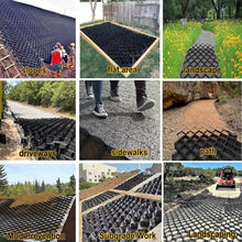 2" HDPE Ground Grid Heavy Duty Gravel Stabilizer System, Permeable Geo Grid for Driveway Walkway Patio Parking Slope Landscape Erosion Control(6x10m(20x33ft))