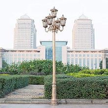 Outdoor Lamp Post Light,5-Heads European Victorian Traditional Victorian Outdoor Street Light Victorian Retro Landscape Post Lamp Villa Cour(H2.5cm)