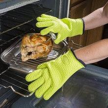UOHLCX HBJWOV Silicone Glove With Lanyard Kitchen Grilling Gloves Oven Mitt Heat Resistant Non-slip Cooking BBQ Grill Baking