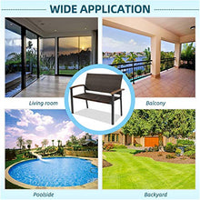 Rattan Patio Garden Bench, Outdoor Wicker Rattan Bench, Rattan Loveseat Set Chair Curved Backrest and Armrest, Ideal for Outdoor, Porch, Patio Furniture Chair w/Rattan Style