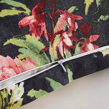 H HIEND ACCENTS Floral Bedding Peony Washed Linen Super Queen Comforter Set Charcoal