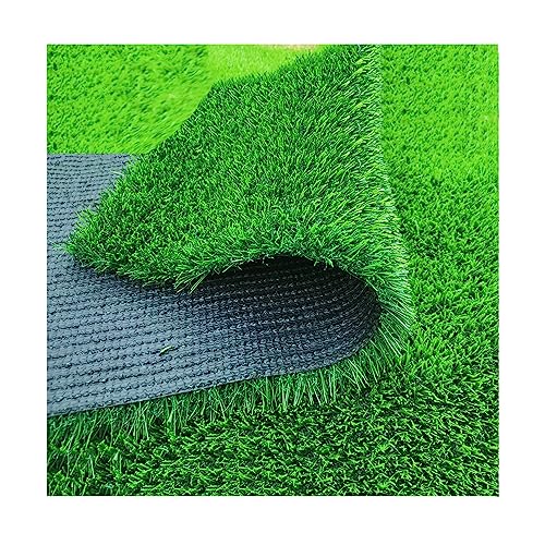 Indoor Outdoor Pet Faux Synthetic Grass Rug Carpet, Deluxe Realistic Artificial Grass Turf, Drainage Holes/Rubber Backing, for Garden Backyard Patio Balcony (4x15m/13.1x49.2ft)